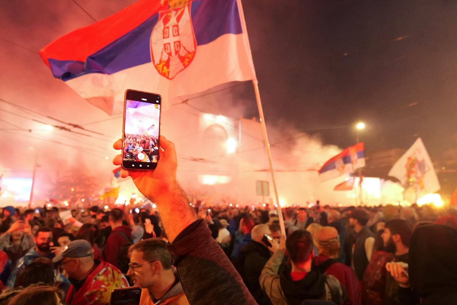 March 15 Protest, Slavija